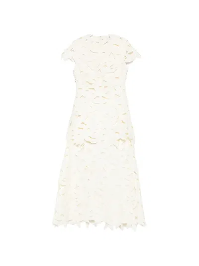 Simkhai Laser-cut Midi Dress In Neutral