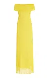 Simkhai Laurelle Knit Off-the-shoulder Maxi Dress In Yellow