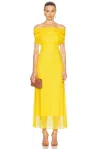 Simkhai Laurelle Knit Off-the-shoulder Maxi Dress In Sunny