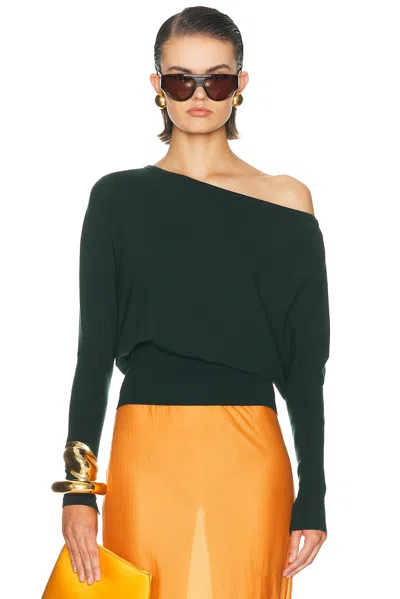 Simkhai Lavina Draped Off Shoulder Sweater In Animal Print