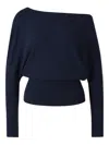 Simkhai Lavina Draped Sweater In Blue