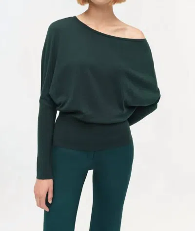 Simkhai Lavina Off Shoulder Sweater In Emerald In Green