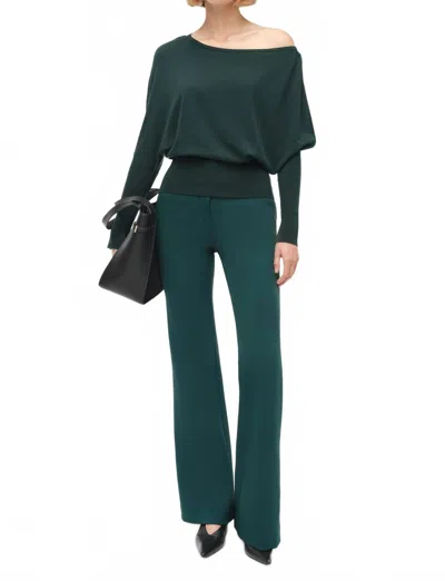 Simkhai Lavina Off The Shoulder Sweater In Emerald In Green