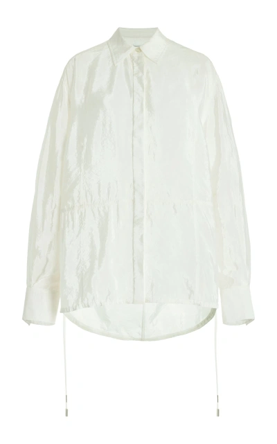 Simkhai Laylah Parachute Oversized Crinkled-shell Shirt In White