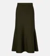Simkhai Layne Wool Midi Skirt In Green