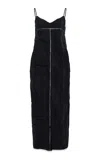 Simkhai Leah Cotton-blend Midi Dress In Black
