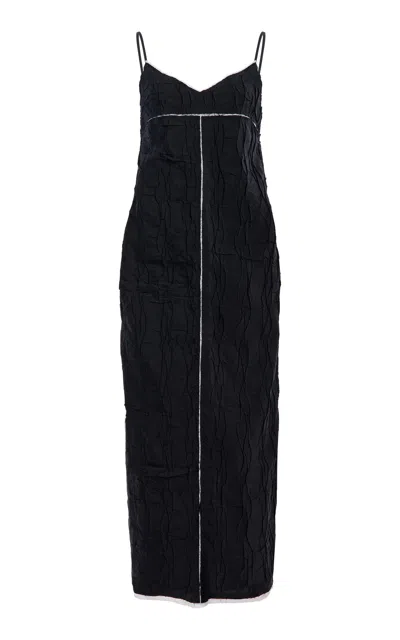 Simkhai Leah Cotton-blend Midi Dress In Black