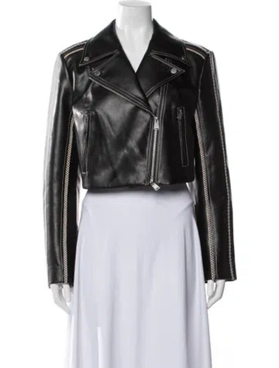 Pre-owned Simkhai Leather Biker Jacket In Black