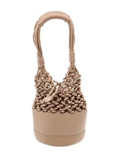 Pre-owned Simkhai Leather Bucket Bag In Neutral