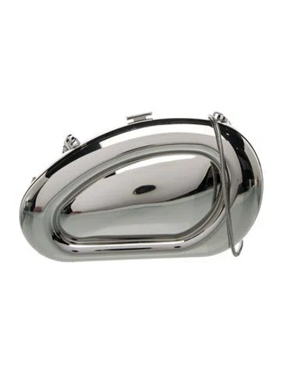 Pre-owned Simkhai Leather Clutch In Grey
