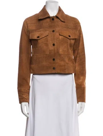 Pre-owned Simkhai Leather Jacket In Brown