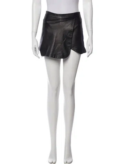 Pre-owned Simkhai Leather Mini Shorts In Green