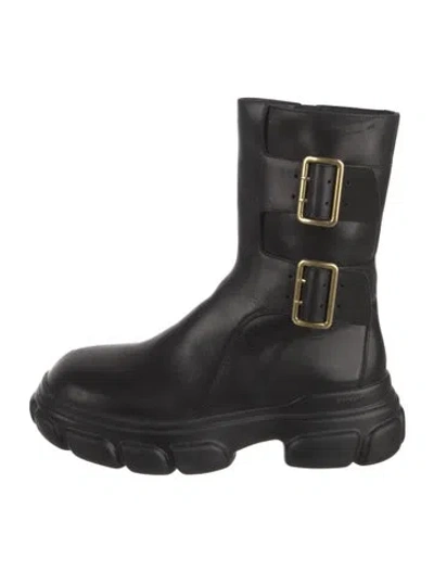 Pre-owned Simkhai Leather Moto Boots In Black