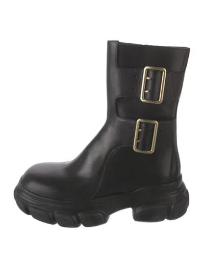 Pre-owned Simkhai Leather Moto Boots In Black