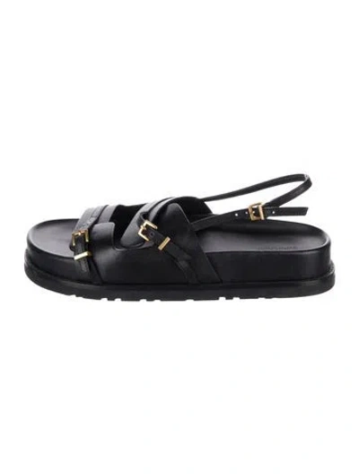 Pre-owned Simkhai Leather Sandals In Black