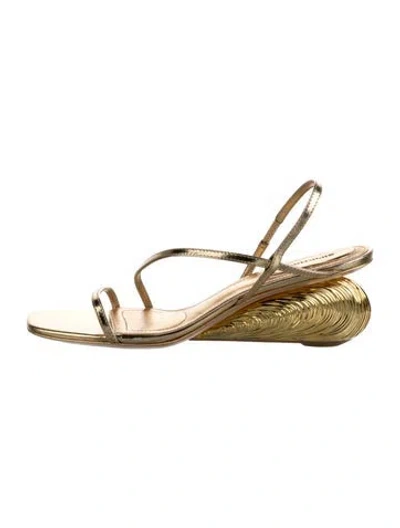 Pre-owned Simkhai Leather Sandals In Gold