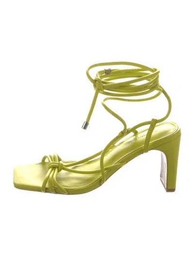 Pre-owned Simkhai Leather Sandals In Green