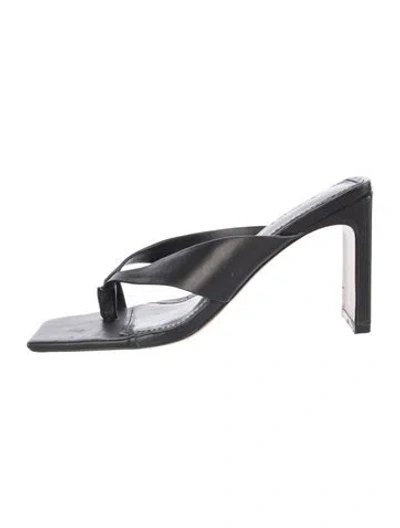 Pre-owned Simkhai Leather Slides In Black