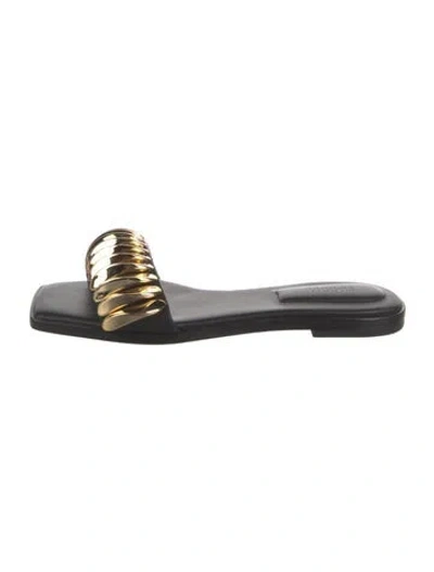 Pre-owned Simkhai Leather Slides In Black