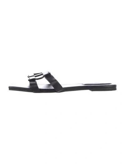 Pre-owned Simkhai Leather Slides In Black