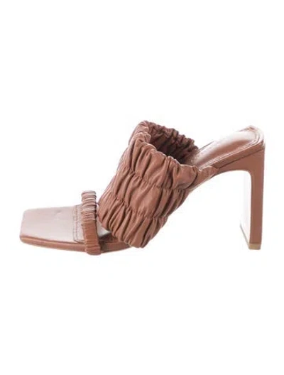 Pre-owned Simkhai Leather Slides In Brown