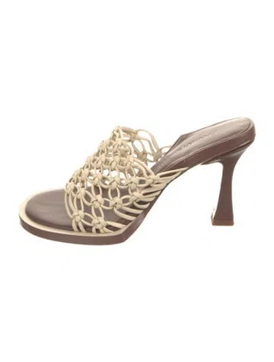 Pre-owned Simkhai Leather Slides In Brown