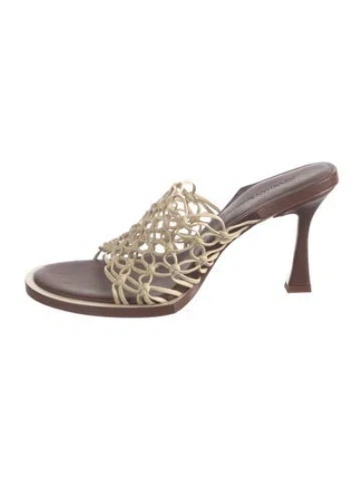 Pre-owned Simkhai Leather Slides In Brown