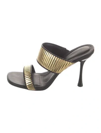 Pre-owned Simkhai Leather Slides In Gold