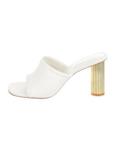 Pre-owned Simkhai Leather Slides In Neutral