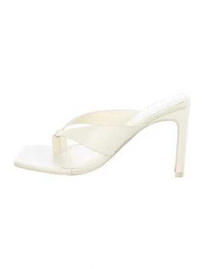 Pre-owned Simkhai Leather Slides In Neutral