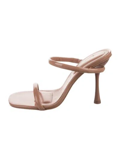 Pre-owned Simkhai Leather Slides In Neutral