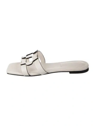 Pre-owned Simkhai Leather Slides In Neutral