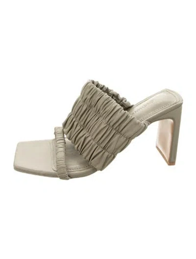 Pre-owned Simkhai Leather Slides In Neutrals
