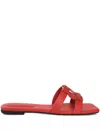 Simkhai Leather Slides In Red