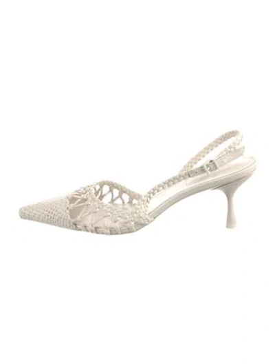 Pre-owned Simkhai Leather Slingback Pumps In Neutral