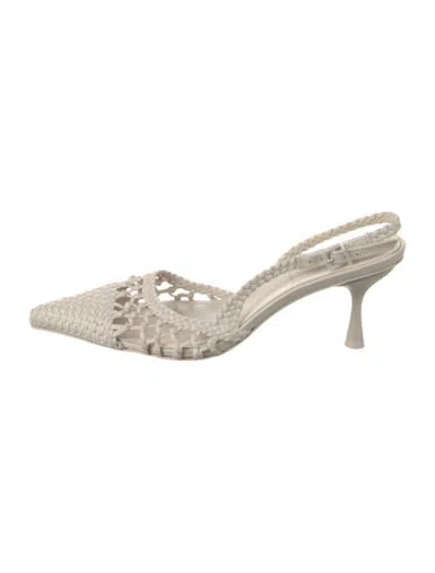 Pre-owned Simkhai Leather Slingback Pumps In Neutrals