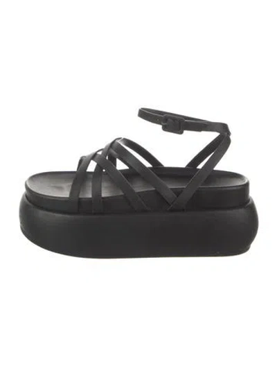 Pre-owned Simkhai Leather Slingback Sandals In Black