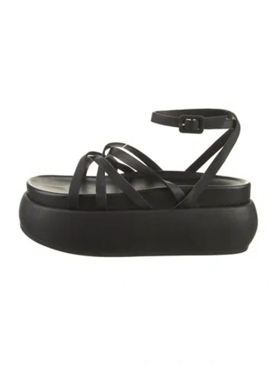Pre-owned Simkhai Leather Slingback Sandals In Black