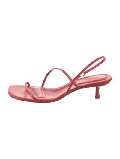 Pre-owned Simkhai Leather Slingback Sandals In Red