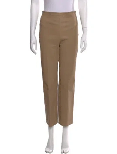 Pre-owned Simkhai Leather Straight Leg Pants In Neutral