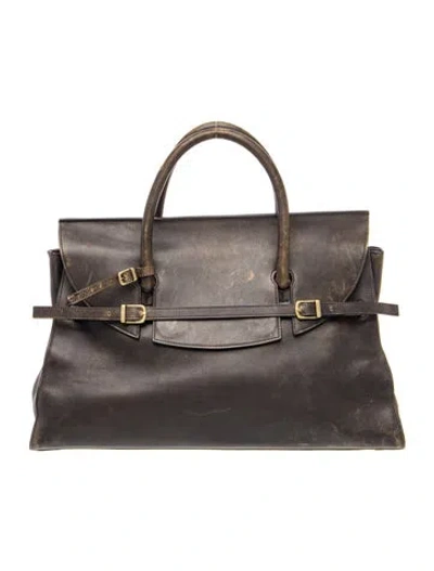Pre-owned Simkhai Leather Top Handle Bag In Brown