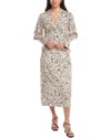 Simkhai Lee Linen-blend Midi Dress In Multi