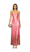 Simkhai Leilani Strapless Sequin Column Gown