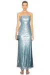 Simkhai Leilani Strapless Sequined Crepe Gown