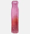 Simkhai Leilani Ombré Sequined Gown In Pink