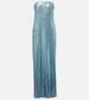 Simkhai Leilani Strapless Sequined Crepe Gown