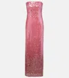 Simkhai Leilani Strapless Sequin Column Gown