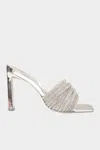Simkhai Lena Metallic Crystal Mule In Silver