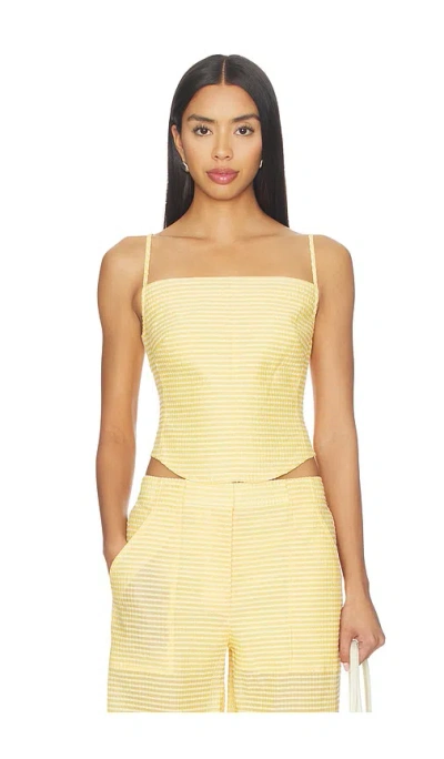 Simkhai Lenora Bustier Top In Yellow