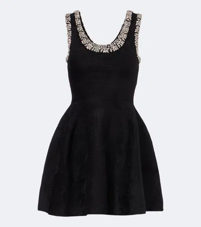 Simkhai Leona Crystal-embellished Minidress In Black